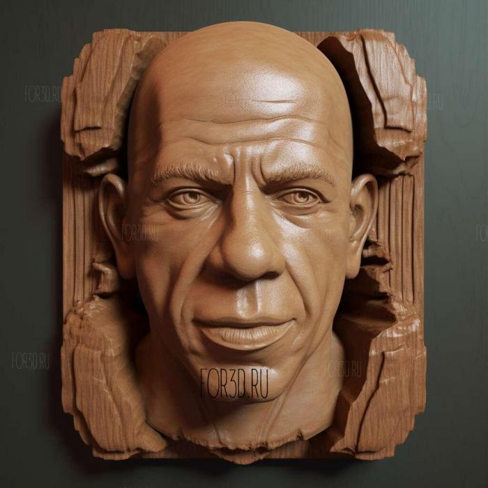 Vin Diesel 3 stl model for CNC